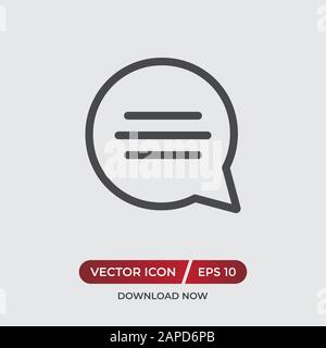 Icona del vettore a bolle d'aria nel design moderno per il sito Web e l'app mobile Illustrazione Vettoriale