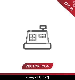 Registratore di cassa icona Illustrazione Vettoriale