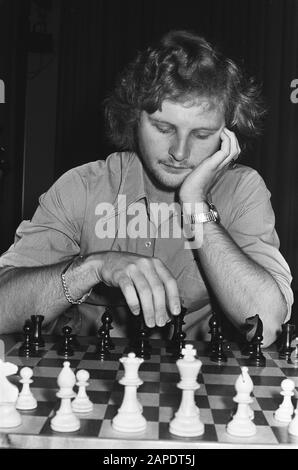 IBM Chess Tournament 1977, ultimo round; Miglia in movimento (chiuso).; Foto Stock