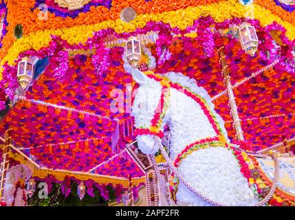 Installazione di fiori al Wynn Hotel e Casinò di Las Vegas. Foto Stock