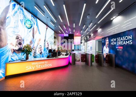 sky studios reception Foto Stock
