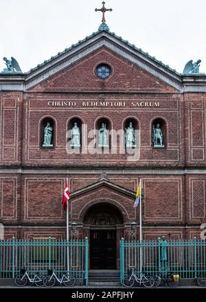 Cattedrale Di Saint Ansgar. Chiesa Cattolica Romana Progettata Dall'Architetto Gustav Friedrich Hetsch, Bredgade 64, Copenaghen, Danimarca Foto Stock