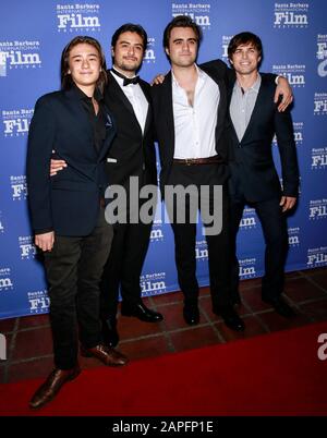 Santa Barbara, Ca - 22 Gennaio 2020: James Miyakawa, Orso Miyakawa, Peter Miyakawa E Antonio Miyakawa Partecipano Alla 35th Annuale Santa Barbara Internationa Foto Stock