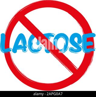 Privo di lattosio icona vettore Illustrazione Vettoriale