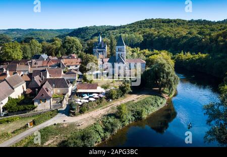 Saint-Léon-sur-Vézère, la Dordogna, Francia Foto Stock