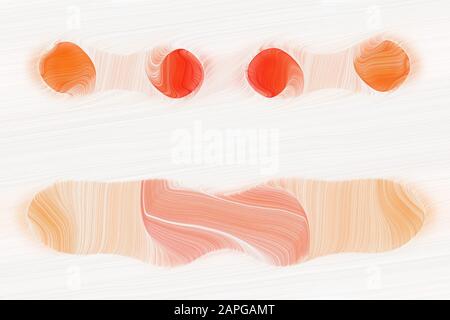 linee liquide astratte e disegno onde con lino, fumo bianco e colori di pomodoro. arte in vendita. buona carta da parati o disegno di tela. Foto Stock