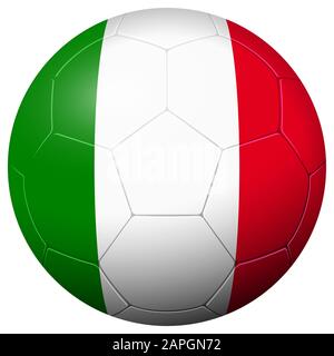 Calcio con la bandiera del paese Italia Illustrazione Vettoriale