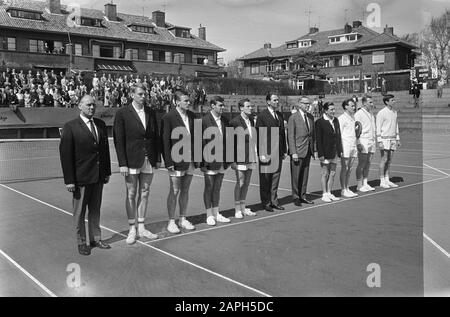 Davis-Cup Olanda, le due squadre Data: 29 aprile 1966 Parole Chiave: Squadre, tennis Nome Persona: Davis-Cup Nome istituzione: Olanda Foto Stock