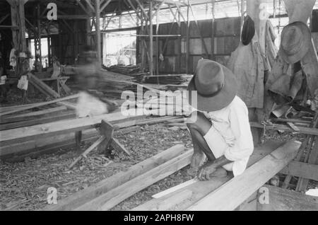 Costruzione Di Caserme Kondor Descrizione: Cantiere Data: 1946 Luogo: Indonesia, Indie Orientali Olandesi Foto Stock