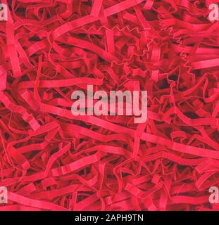 trama di sfondo. carta rossa di riempimento per il regalo, scatola. Quadrato Foto Stock