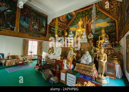 il buddha giada al Wat Ou Sai Kham nella città di Chiang mai nella Thailandia del nord. Thailandia, Chiang Mai, Novembre 2019 Foto Stock