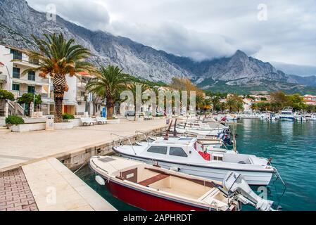 Baska Voda, Makarska, Dalmazia, Croazia Foto Stock