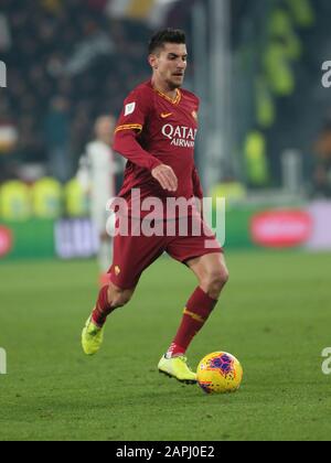 Torino, Italia. 22nd Gen 2020. Torino, Italia, 22 Gen 2020, 7 lorenzo pellegrini (roma) in Juventus vs Roma - Campionato Italiano TIM Cup - credito: LM/Claudio Benedetto credito: Claudio Benedetto/LPS/ZUMA Wire/Alamy Live News Foto Stock