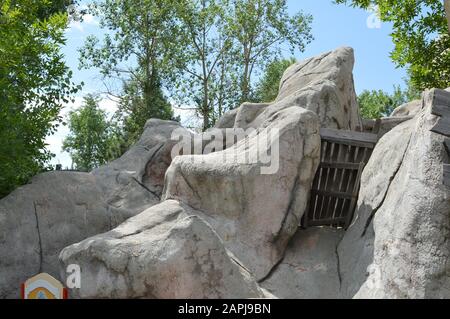 Divertimento nel parco divertimenti in Colorado estate, Stati Uniti Foto Stock