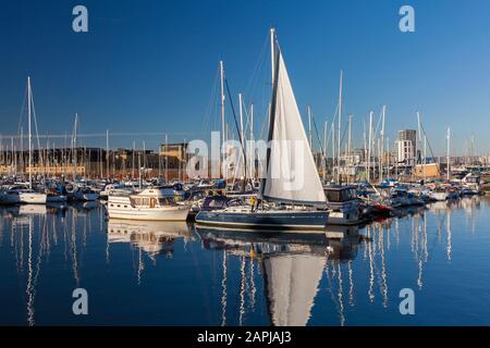 Penarth Marina, Penarth, Galles, Regno Unito Foto Stock