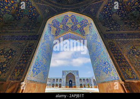 Moschea Shah conosciuta anche come Moschea Imam a Isfahan, Iran Foto Stock