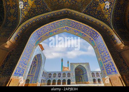 Moschea Shah conosciuta anche come Moschea Imam a Isfahan, Iran Foto Stock