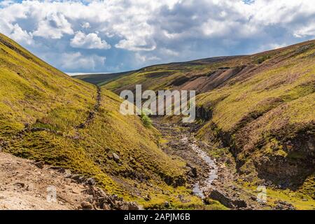 Yorkshire Dales paesaggio con il Gunnerside Beck, North Yorkshire, Inghilterra, Regno Unito Foto Stock