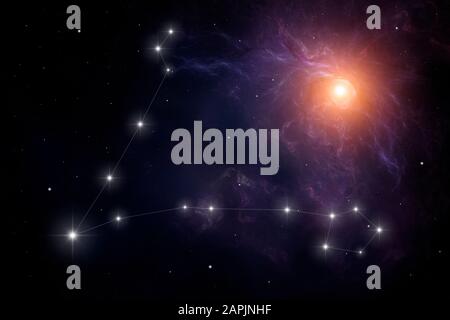 Costellazione delle stelle Pesci Foto Stock