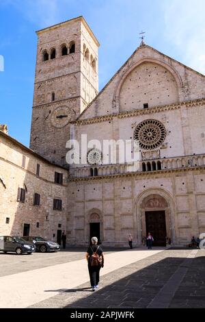 Cattedrale di San Rufino, Assisi, Italia Foto Stock