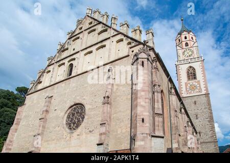 Cattedrale gotica a Merano, Alto Adige, Italia Foto Stock