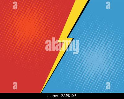 Fumetto contro sfondo. Illustrazione vettoriale stile pop art Illustrazione Vettoriale