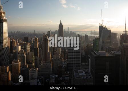 USA, New York, New York City, Vista di Manhattan Foto Stock