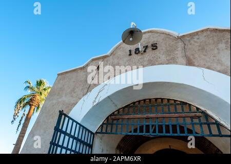 Porta d'ingresso alla prigione territoriale di Yuma, Arizona state Historic Park, USA Foto Stock