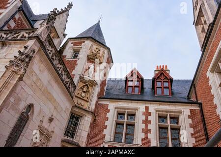 Ambroise, Francia - 31 Ottobre 2013: Chateau Du Clos Luce Ad Amboise, Francia. La casa dove Leonardo da Vinci trascorse gli ultimi tre anni della sua vita Foto Stock