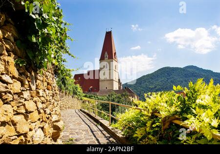 Chiesa parrocchiale gotica, Weissenkirchen a Wachau, Bassa Austria, Austria Foto Stock