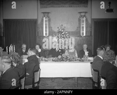 Azienda di ricevimento Boekel. Cena Data: 23 maggio 1948 Parole Chiave: Cena, ricevimenti Foto Stock