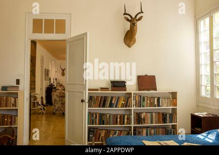 Camera Da Letto, Finca Vigía. L'Avana, Cuba. Foto Stock