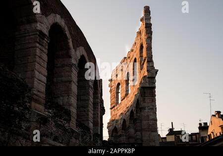 Arena di Verona dettaglio Foto Stock