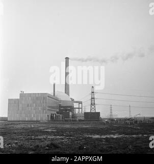 Centrale nucleare a Borssele esterno della centrale Data: 10 novembre 1973 luogo: Borssele, Zelanda Parole Chiave: Centrali nucleari Foto Stock