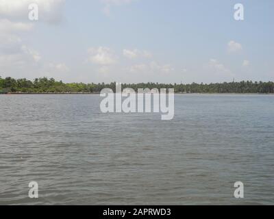 Backwaters Bay In Kerala Kochi Foto Stock