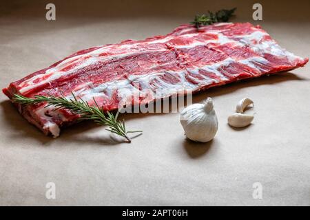 Carne Bovina. Nervature posteriori Foto Stock