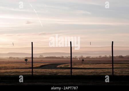 Aeroporto Internazionale Di Teesside, Vicino A Darlington, County Durham, Regno Unito. Foto Stock