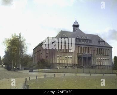 Sede della Nederlandsche Heidemaatschappij presso la Apeldoornseweg di Arnhem Annotazione: Inkleurd? Date: Undate Location: Arnhem Parole Chiave: Gebouden der nhm Foto Stock