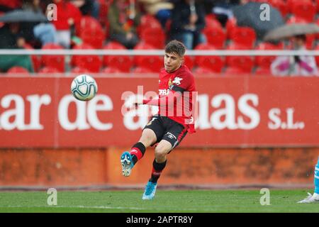 Palma De Mallorca, Spagna. 19th Gen 2020. Alejandro Pozo (Mallorca) Calcio : Spagnolo 'la Liga Santander' partita tra RCD Mallorca 4-1 Valencia CF allo stadio Son Moix di Palma de Mallorca, Spagna . Credito: Mutsu Kawamori/Aflo/Alamy Live News Foto Stock