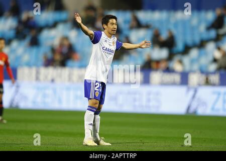 Saragozza, Spagna. 21st Gen 2020. Shinji Kagawa (Zaragoza) Calcio : Spagnolo 'Copa del Rey' partita tra Real Zaragoza 3-1 RCD Mallorca all'Estadio la Romareda di Saragozza, Spagna . Credito: Mutsu Kawamori/Aflo/Alamy Live News Foto Stock