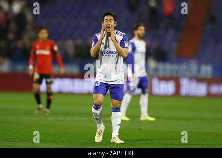 Saragozza, Spagna. 21st Gen 2020. Shinji Kagawa (Zaragoza) Calcio : Spagnolo 'Copa del Rey' partita tra Real Zaragoza 3-1 RCD Mallorca all'Estadio la Romareda di Saragozza, Spagna . Credito: Mutsu Kawamori/Aflo/Alamy Live News Foto Stock