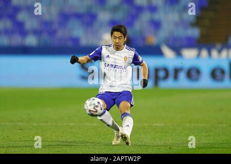 Saragozza, Spagna. 21st Gen 2020. Shinji Kagawa (Zaragoza) Calcio : Spagnolo 'Copa del Rey' partita tra Real Zaragoza 3-1 RCD Mallorca all'Estadio la Romareda di Saragozza, Spagna . Credito: Mutsu Kawamori/Aflo/Alamy Live News Foto Stock