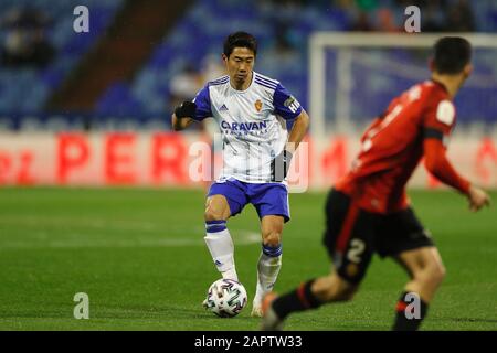 Saragozza, Spagna. 21st Gen 2020. Shinji Kagawa (Zaragoza) Calcio : Spagnolo 'Copa del Rey' partita tra Real Zaragoza 3-1 RCD Mallorca all'Estadio la Romareda di Saragozza, Spagna . Credito: Mutsu Kawamori/Aflo/Alamy Live News Foto Stock