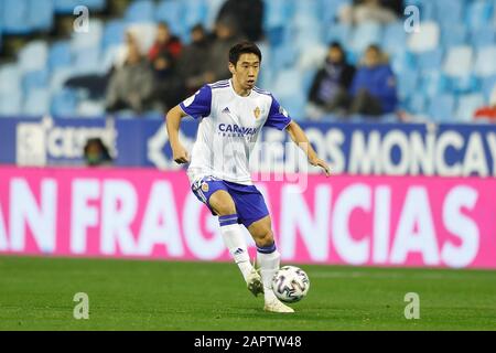 Saragozza, Spagna. 21st Gen 2020. Shinji Kagawa (Zaragoza) Calcio : Spagnolo 'Copa del Rey' partita tra Real Zaragoza 3-1 RCD Mallorca all'Estadio la Romareda di Saragozza, Spagna . Credito: Mutsu Kawamori/Aflo/Alamy Live News Foto Stock