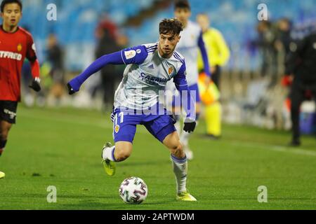 Saragozza, Spagna. 21st Gen 2020. Javi Puado (Zaragoza) Calcio : Spagnolo 'Copa del Rey' partita tra Real Zaragoza 3-1 RCD Mallorca all'Estadio la Romareda di Saragozza, Spagna . Credito: Mutsu Kawamori/Aflo/Alamy Live News Foto Stock