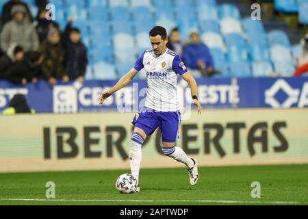 Saragozza, Spagna. 21st Gen 2020. Miguel Linares (Zaragoza) Calcio : Spagnolo 'Copa del Rey' partita tra Real Zaragoza 3-1 RCD Mallorca all'Estadio la Romareda di Saragozza, Spagna . Credito: Mutsu Kawamori/Aflo/Alamy Live News Foto Stock