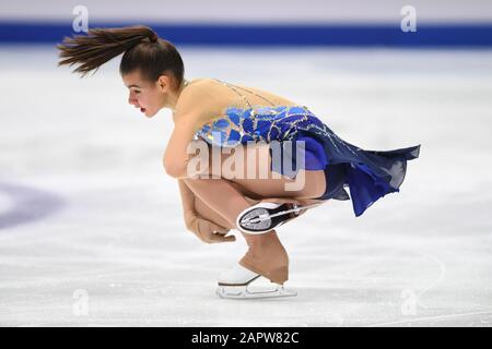 EMA DOBOSZOVA dalla Slovacchia, durante il Ladies Short Program ai Campionati europei di pattinaggio europeo ISU 2020 a Steiermarkhalle, il 24 gennaio 2020 a Graz, Austria. Credit: Raniero Corbelletti/Aflo/Alamy Live News Foto Stock