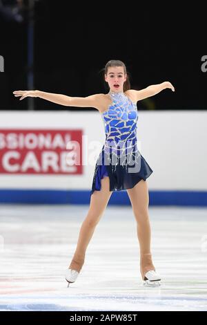 EMA DOBOSZOVA dalla Slovacchia, durante il Ladies Short Program ai Campionati europei di pattinaggio europeo ISU 2020 a Steiermarkhalle, il 24 gennaio 2020 a Graz, Austria. Credit: Raniero Corbelletti/Aflo/Alamy Live News Foto Stock