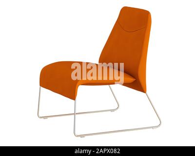 Sedia a colori su sfondo bianco rendering 3d Foto Stock