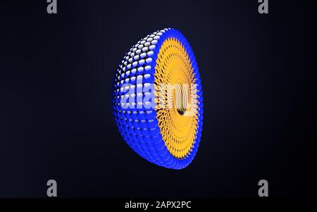 Illustrazione medica 3D della struttura micelle isolata su sfondo scuro Foto Stock